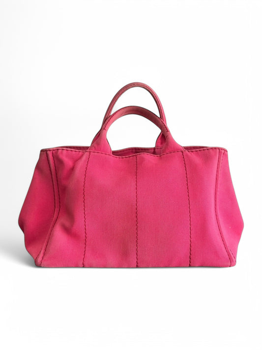 Vintage Prada Pink Canapa Tote Bag