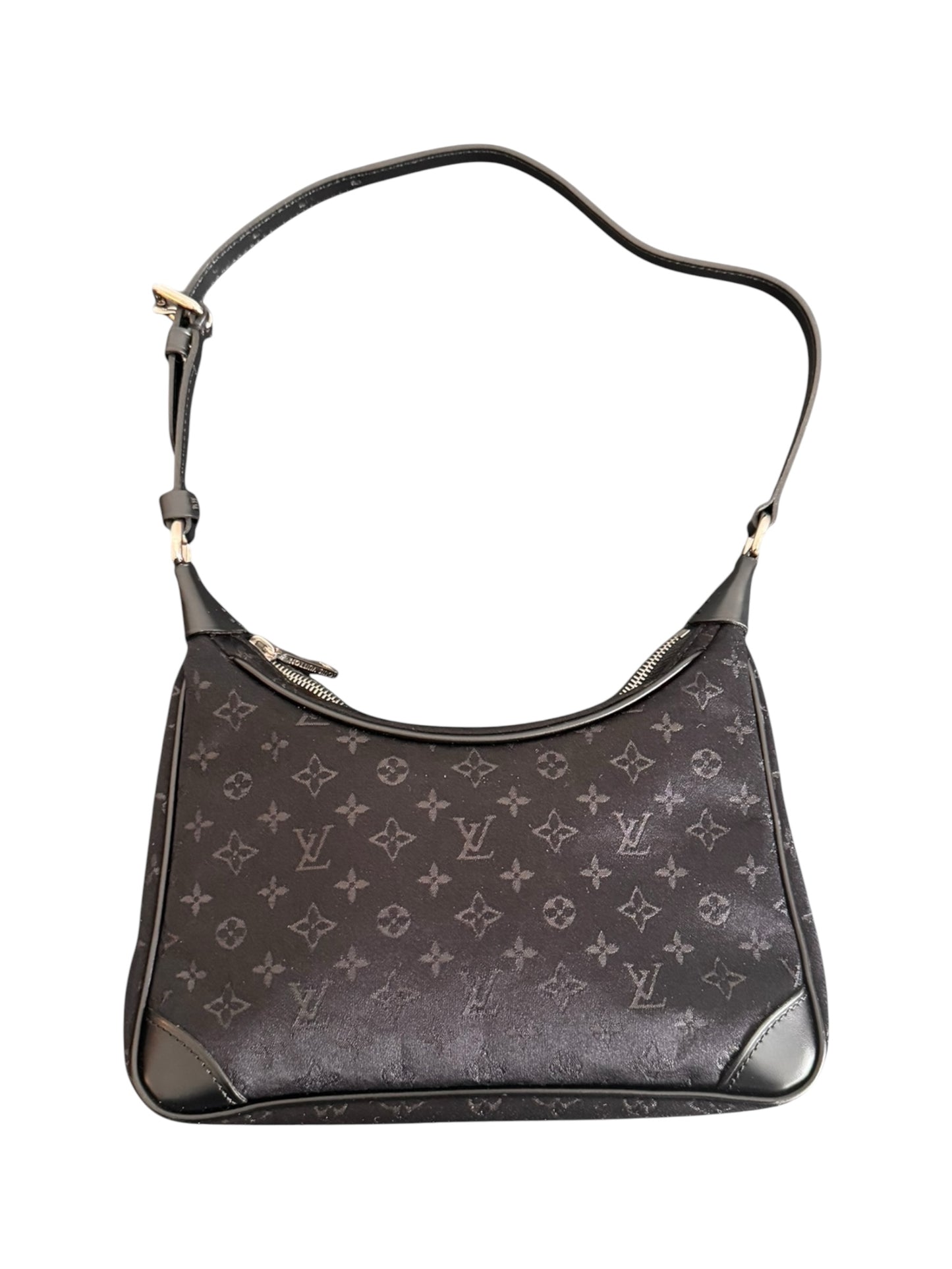 Vintage Louis Vuitton Mini Black Silk Boulogne Bag