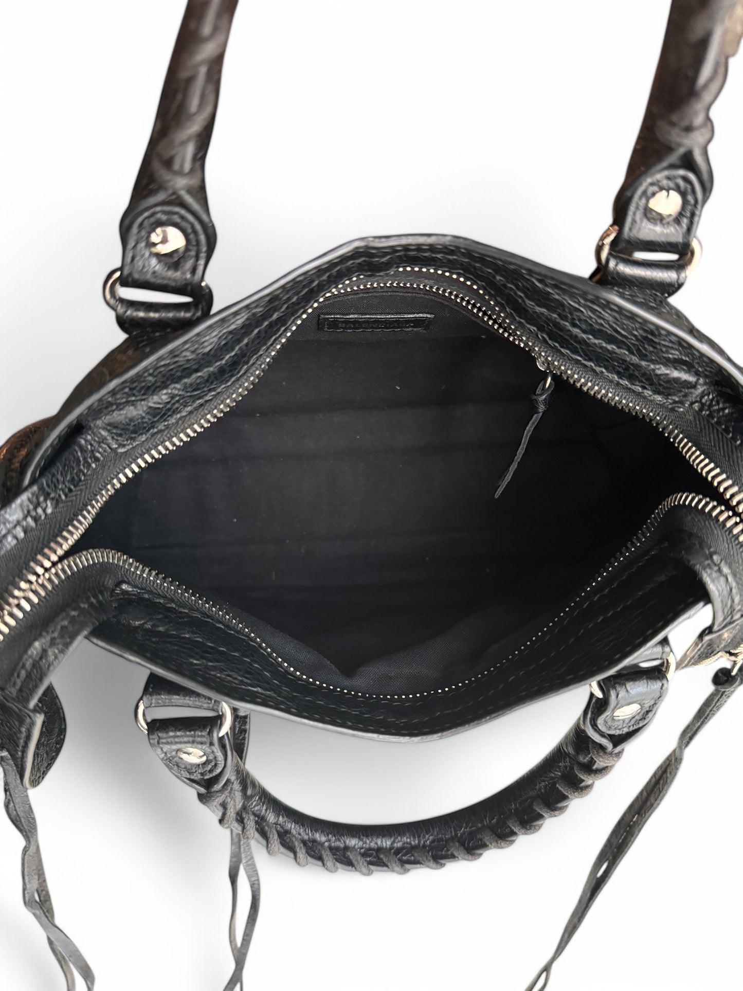 Mini Black Leather Balenciaga Leather City Bag