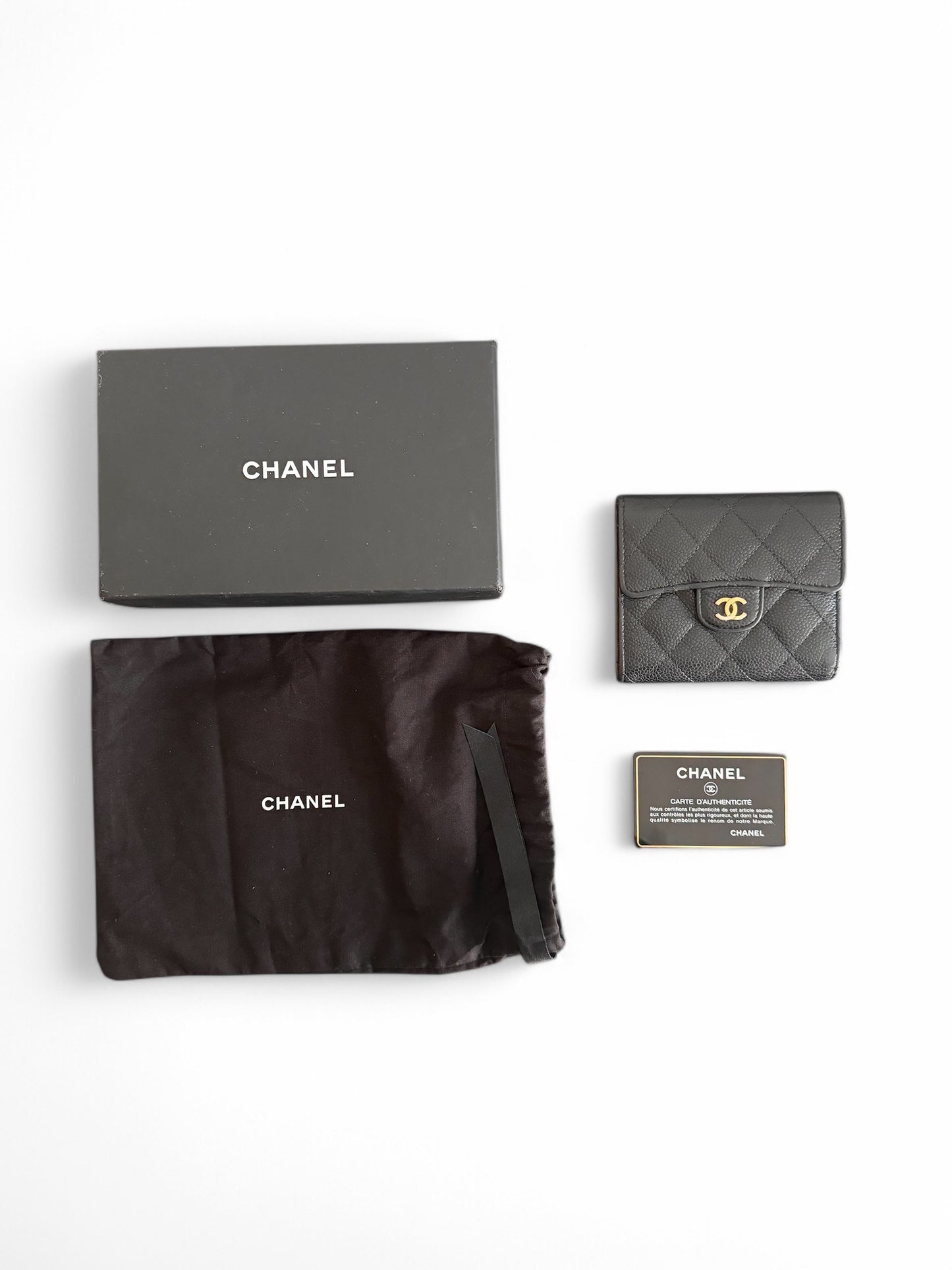 Chanel Black Caviar Leather Wallet