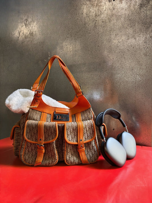 2000s Christian Dior Monogram Cargo Shoulder Bag