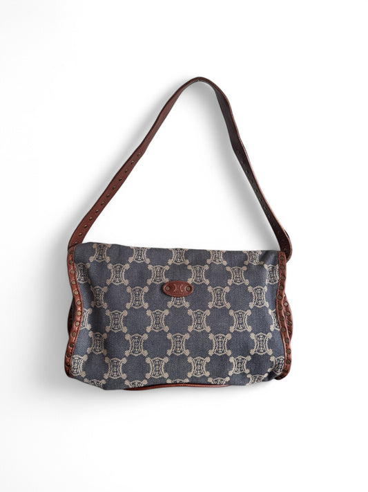 Vintage Sac à Main Celine Bleu En Denim Bag