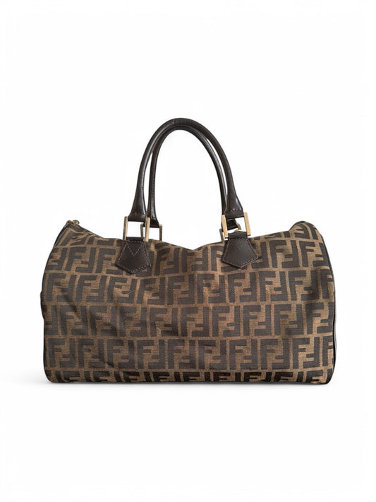 Fendi Tobacco Print Canvas Duffel Bag