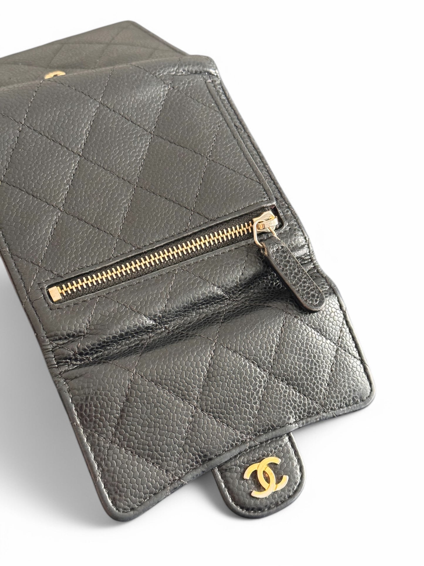Chanel Black Caviar Leather Wallet