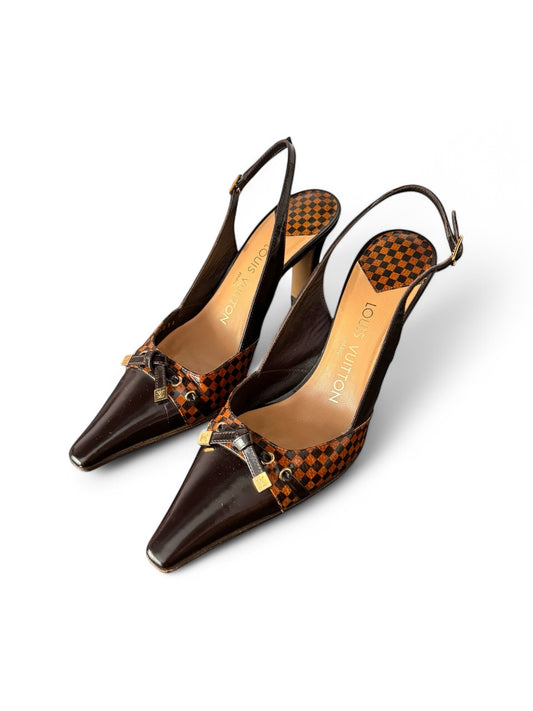 2000s Louis Vuitton Damier Print Heels