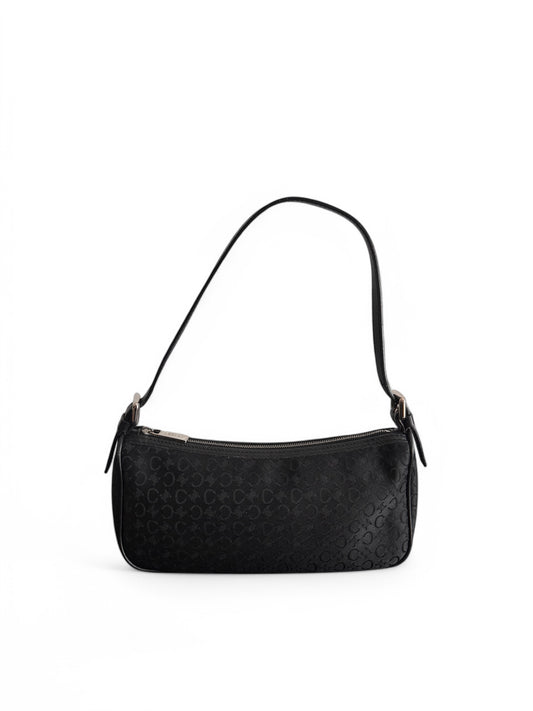 2000s Black Canvas Monogram Celine Bag