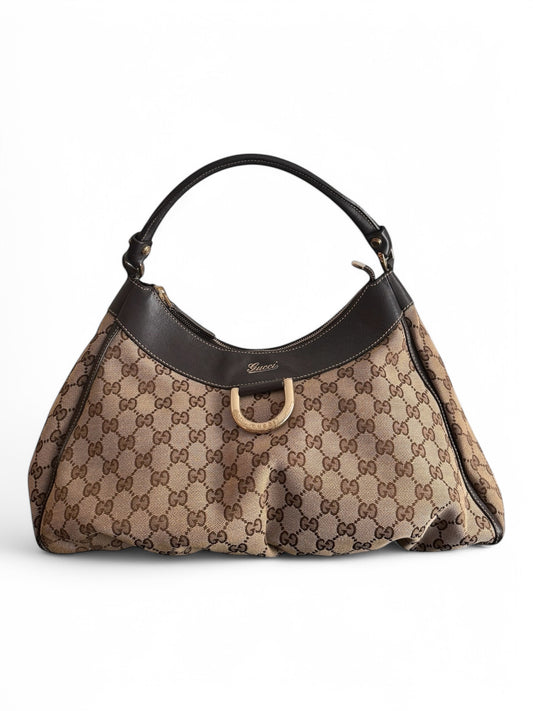 2000s Gucci Monogram Abbey Shoulder Bag