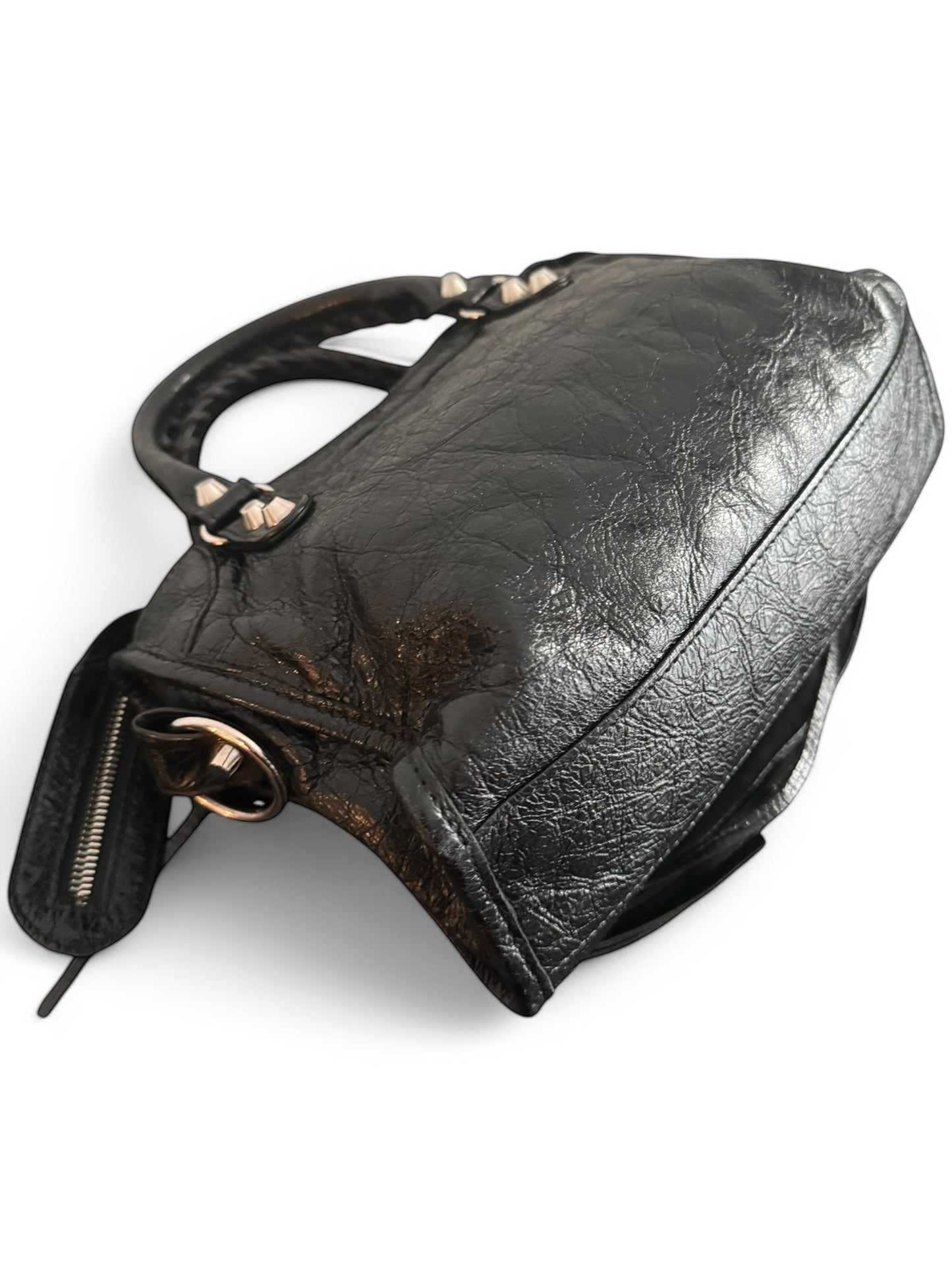 Mini Black Leather Balenciaga Leather City Bag