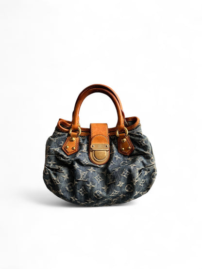 2000s Louis Vuitton Denim Pleaty Handbag