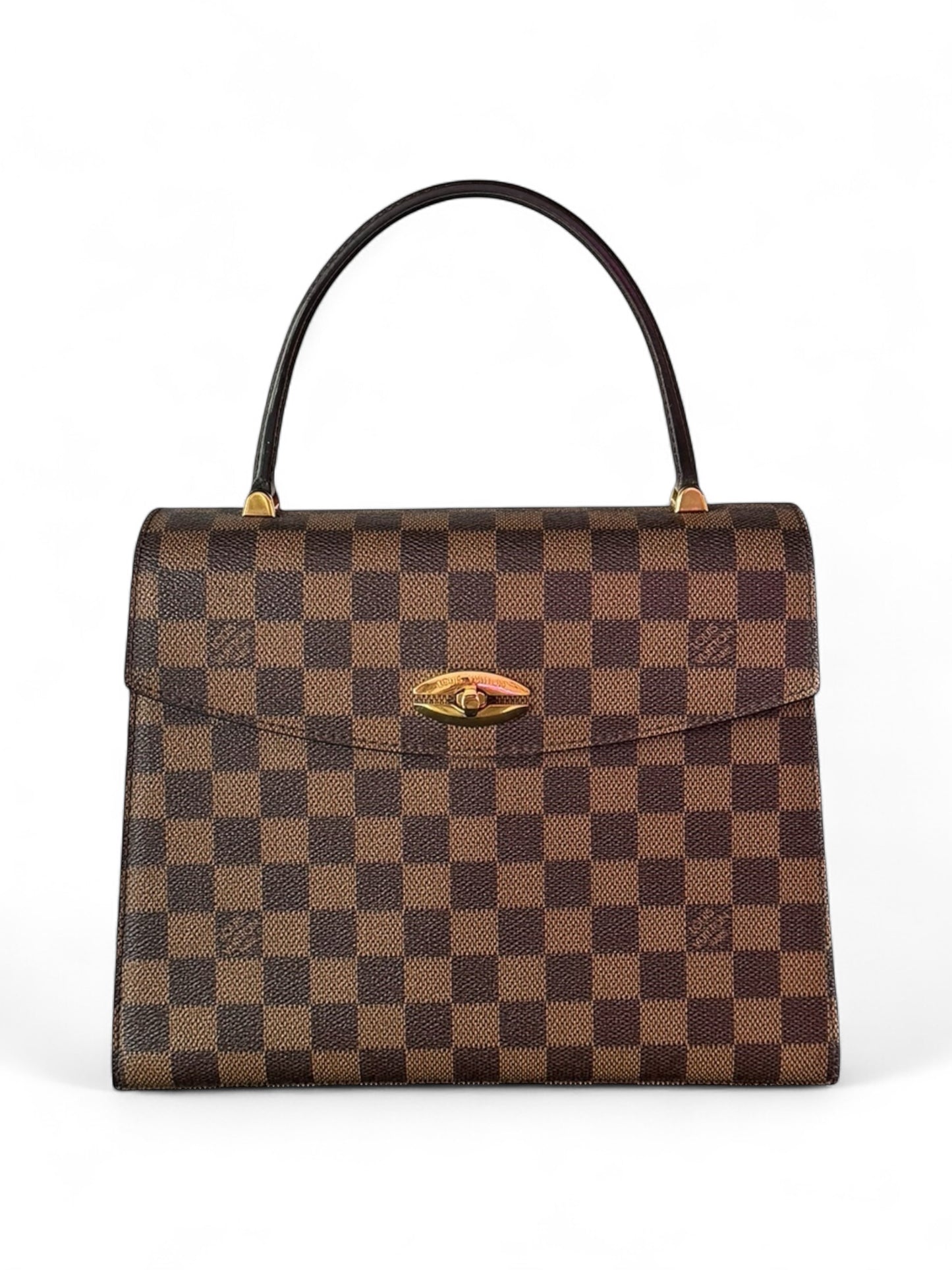 Louis Vuitton Malesherbes Ebene Damier Print Top Handle Bag