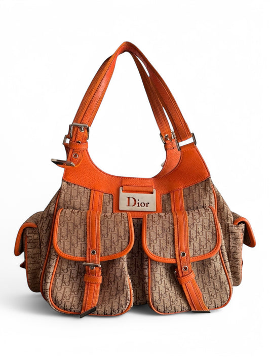2000s Christian Dior Monogram Cargo Shoulder Bag