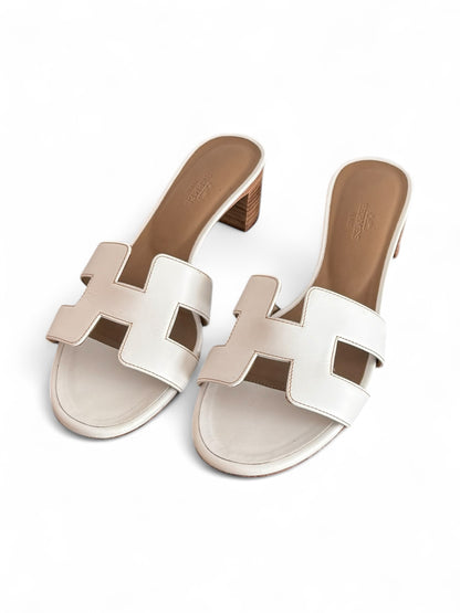 Hermes’ White Leather Oran Sandal