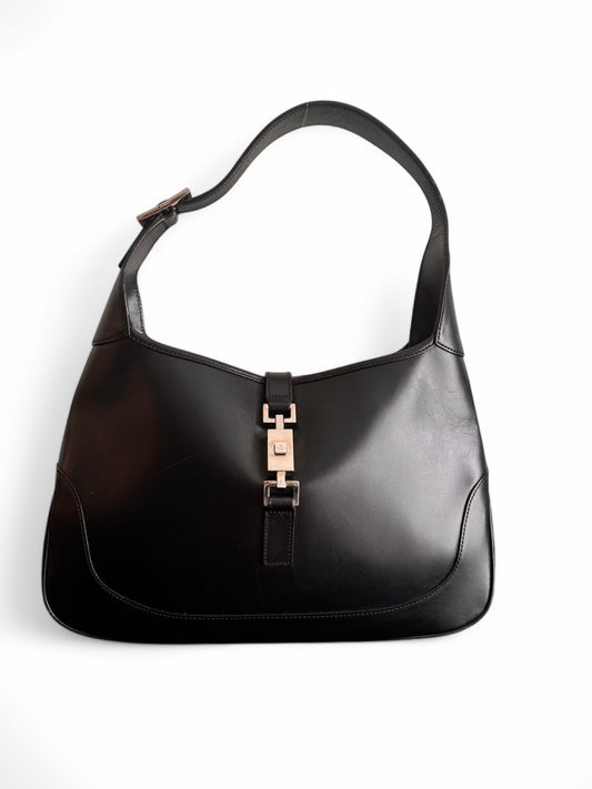 Vintage Gucci Black Leather Jackie Bag