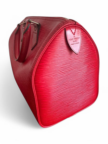 Vintage Louis Vuitton Red Epi Leather Speedy 30