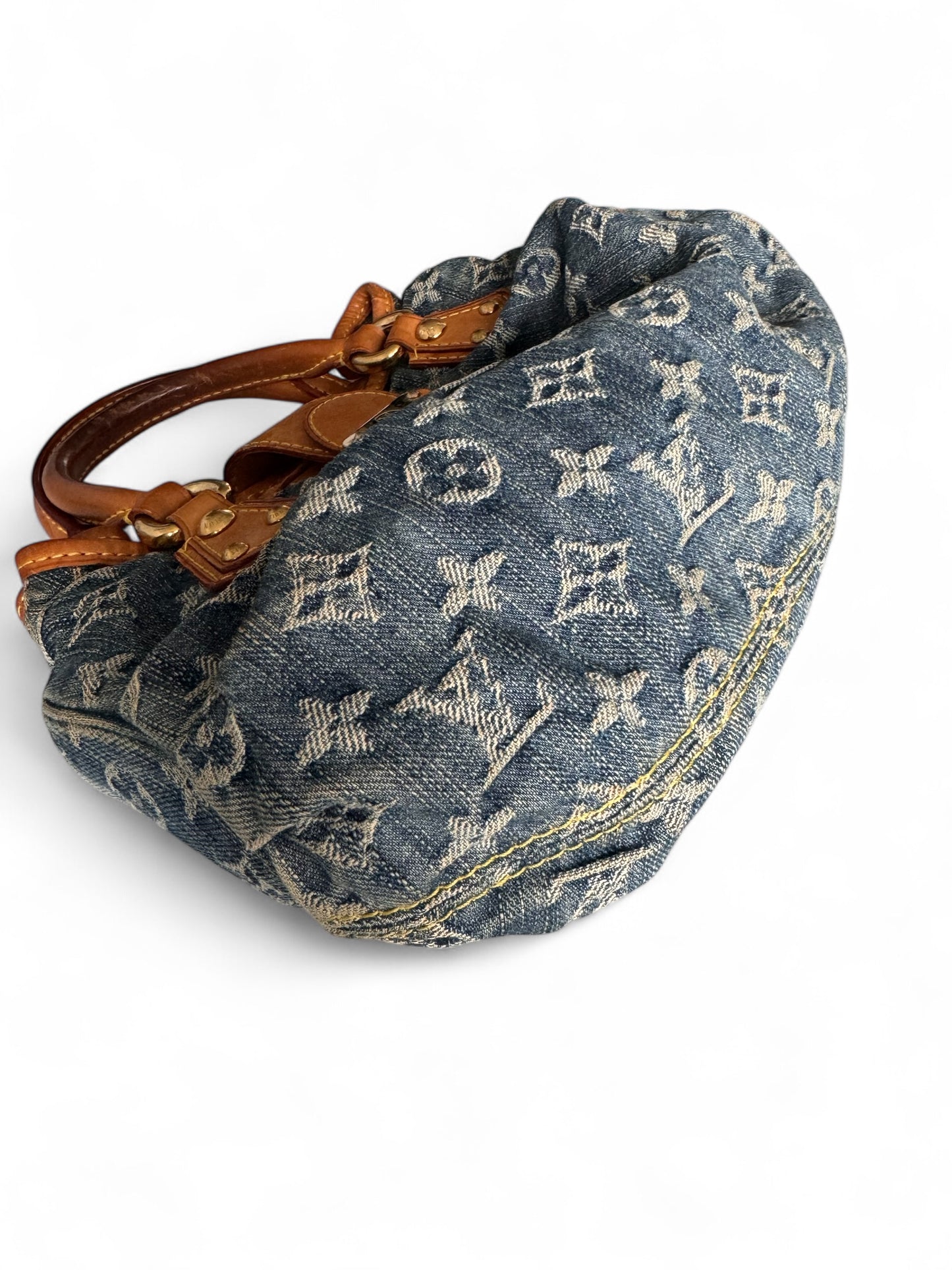 2000s Louis Vuitton Denim Pleaty Handbag