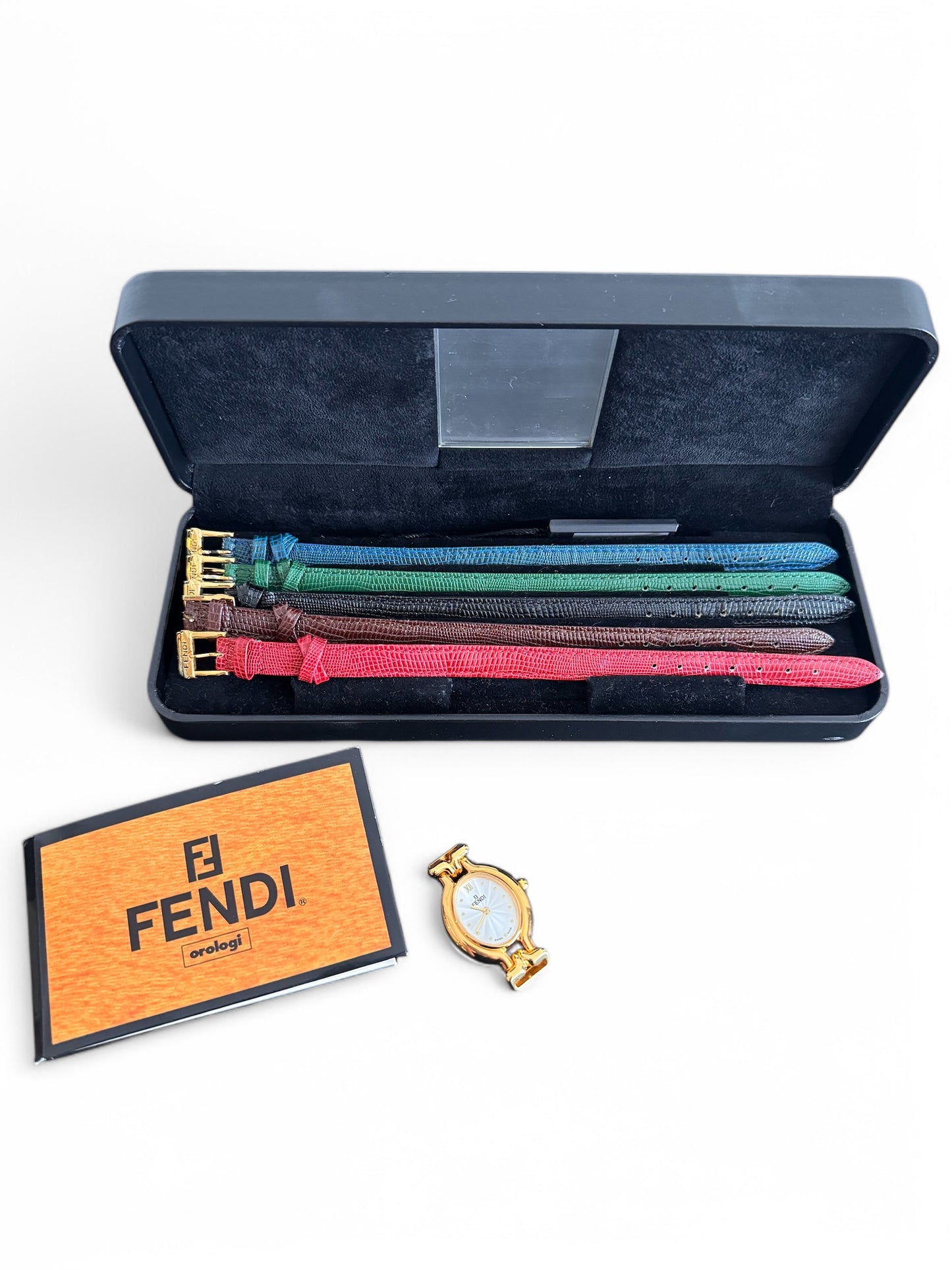 RARE 2000s Fendi Interchangeable Strap Watch Set