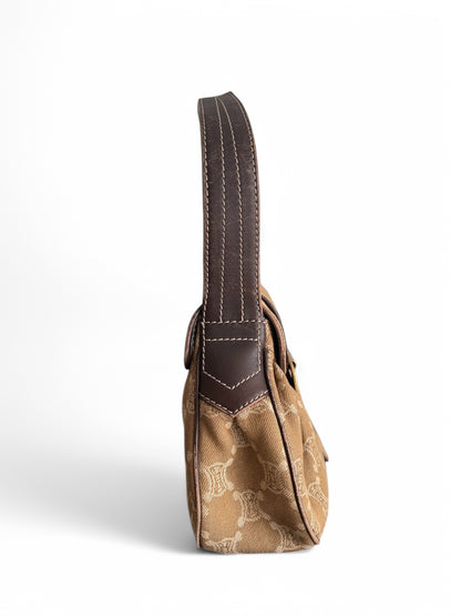 Vintage Brown Leather Celine Monogram Bag
