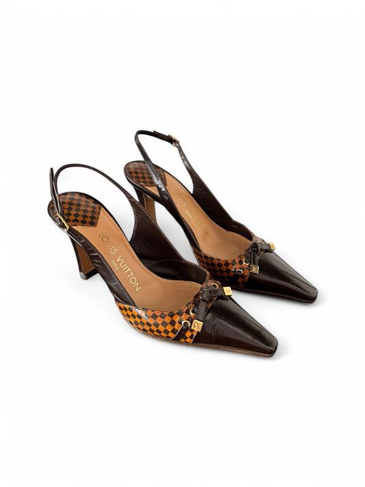 2000s Louis Vuitton Damier Print Heels