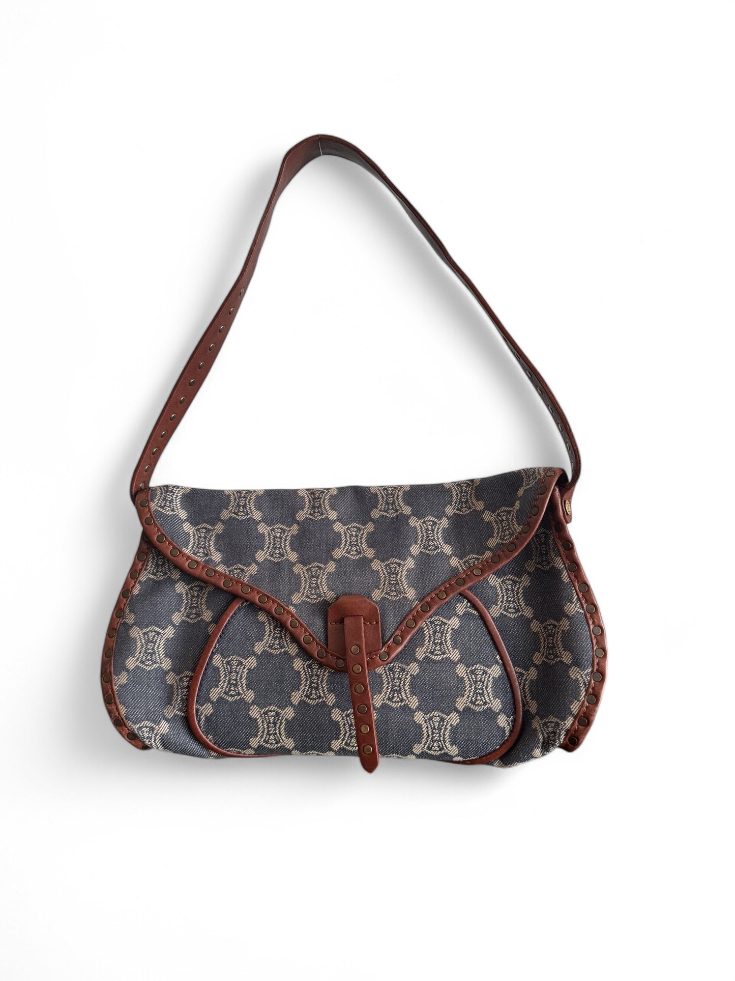 Vintage Sac à Main Celine Bleu En Denim Bag