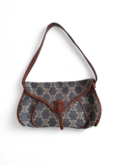 Vintage Sac à Main Celine Bleu En Denim Bag