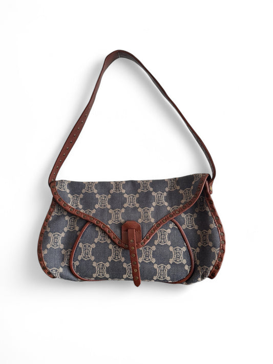 Vintage Sac à Main Celine Bleu En Denim Bag