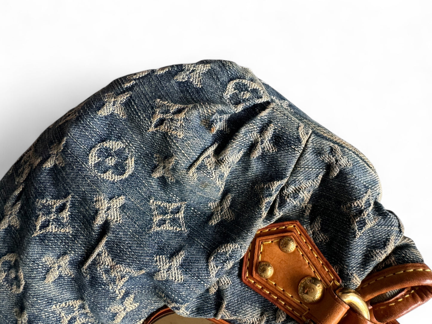 2000s Louis Vuitton Denim Pleaty Handbag