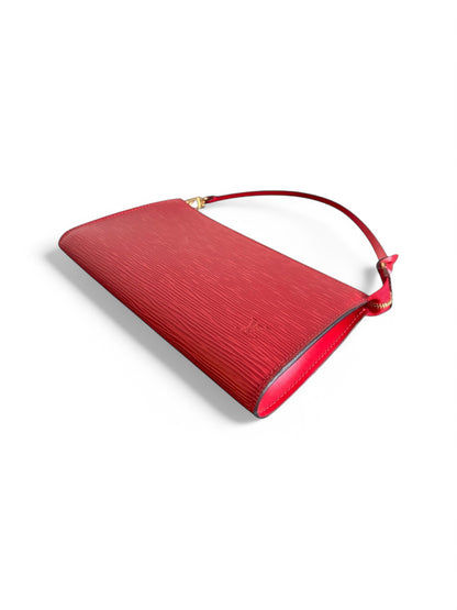 2000s Louis Vuitton Red Epi Leather Pochette