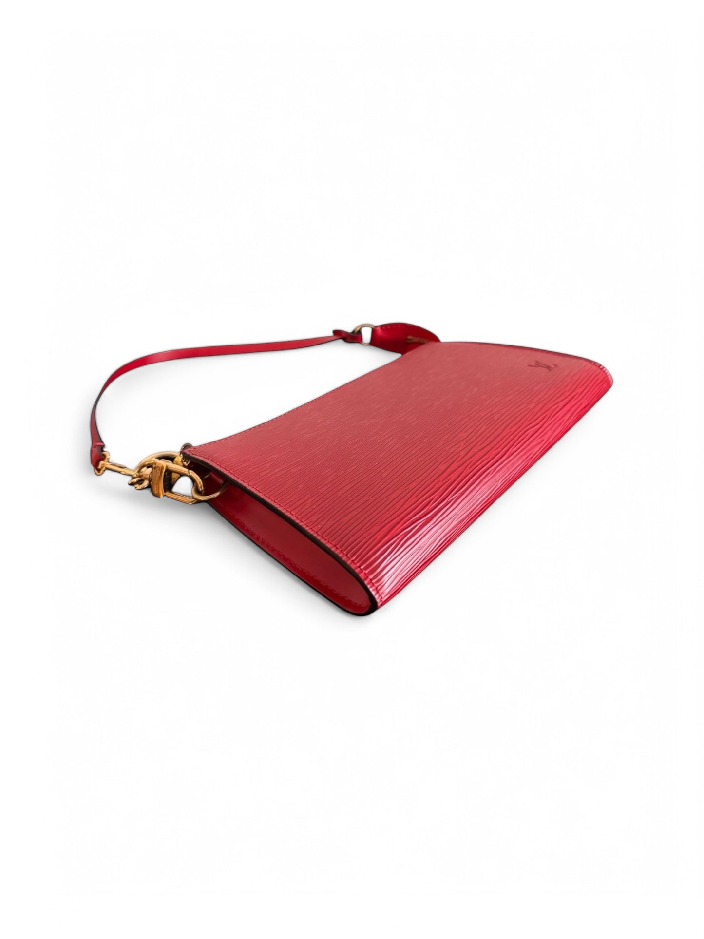 2000s Louis Vuitton Red Epi Leather Pochette