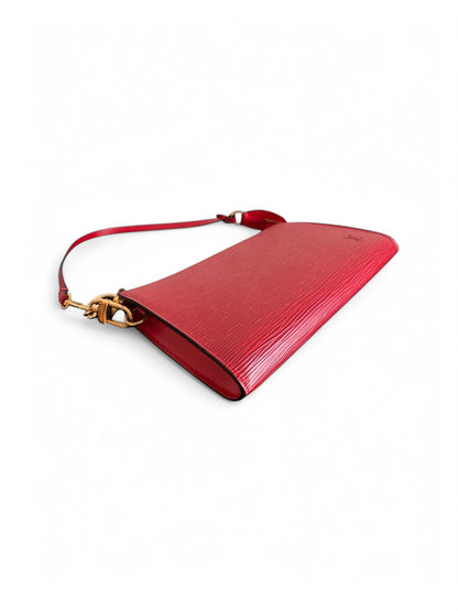 2000s Louis Vuitton Red Epi Leather Pochette