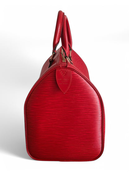 Vintage Louis Vuitton Red Epi Leather Speedy 30