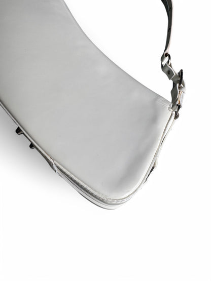 SUPER RARE Christian Dior Galliano White Bondage Shoulder Bag