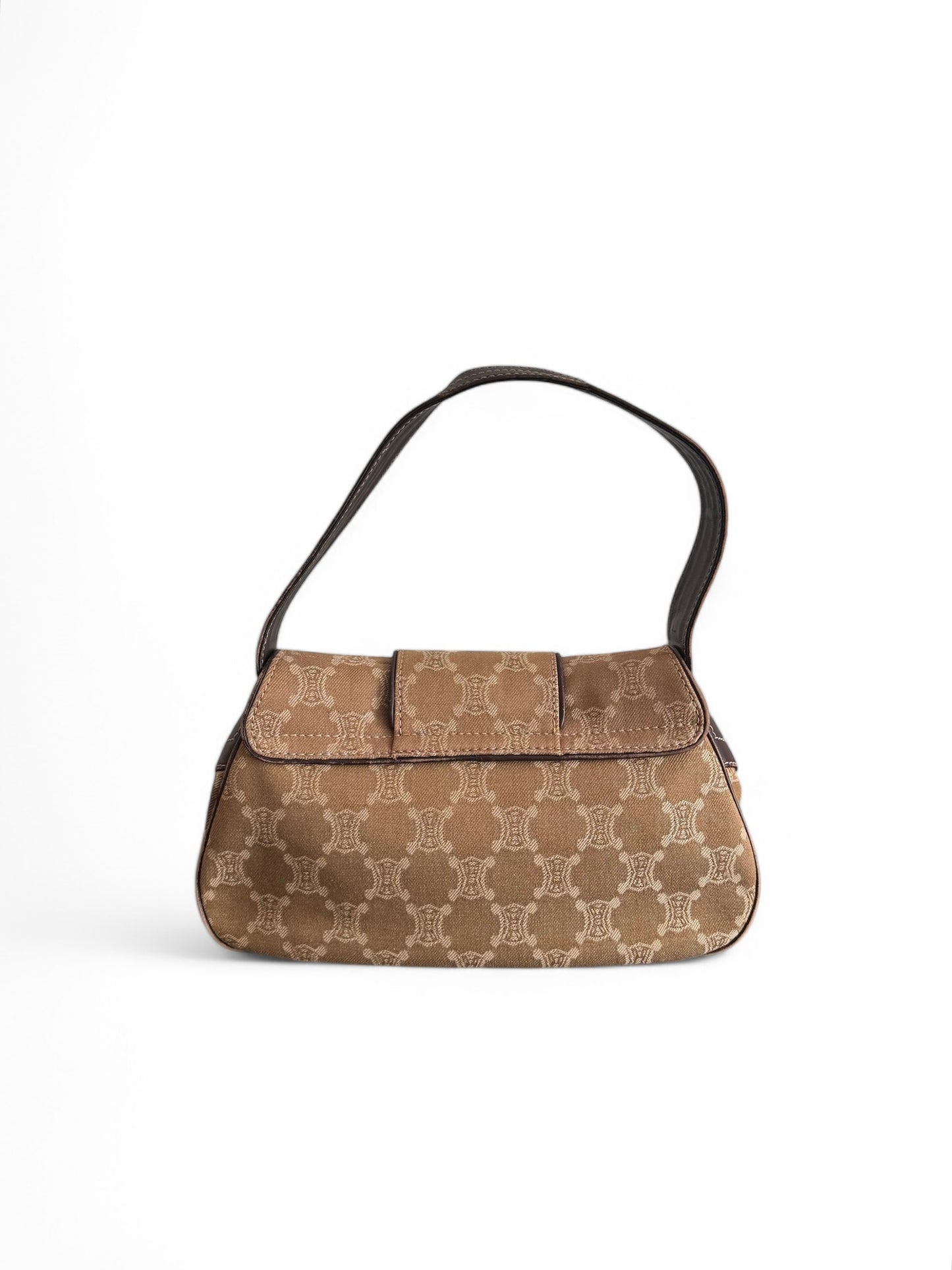 Vintage Brown Leather Celine Monogram Bag