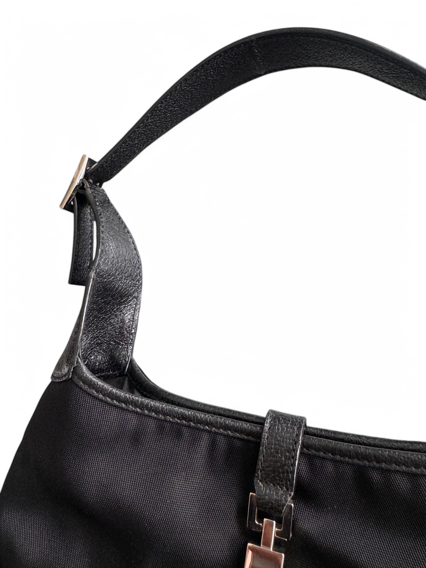 Vintage Gucci Black Leather Jackie Bag