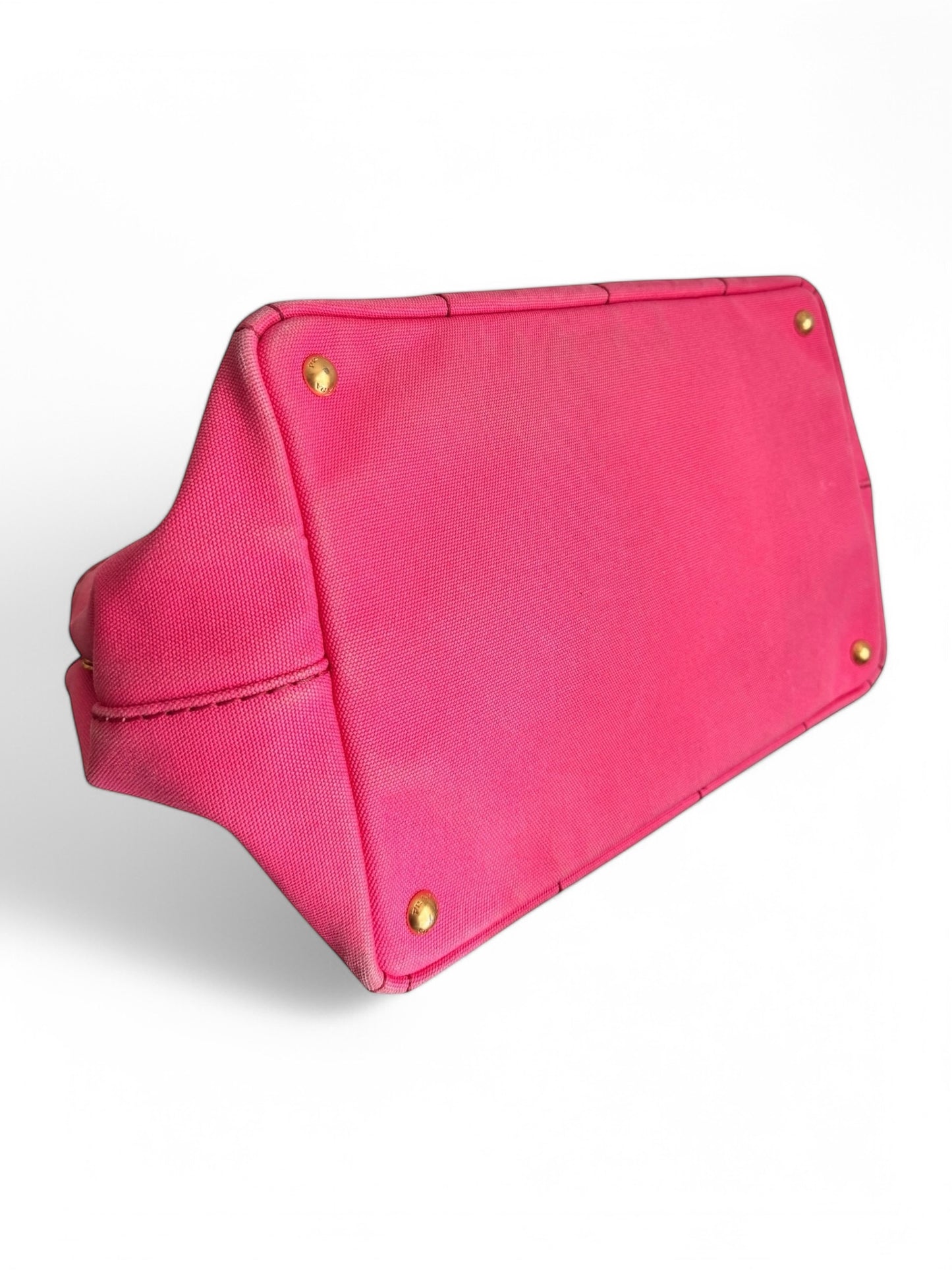 Vintage Prada Pink Canapa Tote Bag