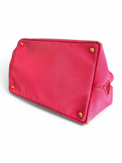 Vintage Prada Pink Canapa Tote Bag