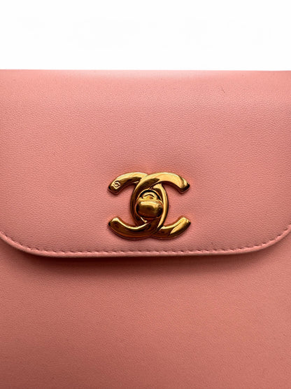 RARE 90s Chanel Pink Leather Mini Kelly Bag with 24k GHW