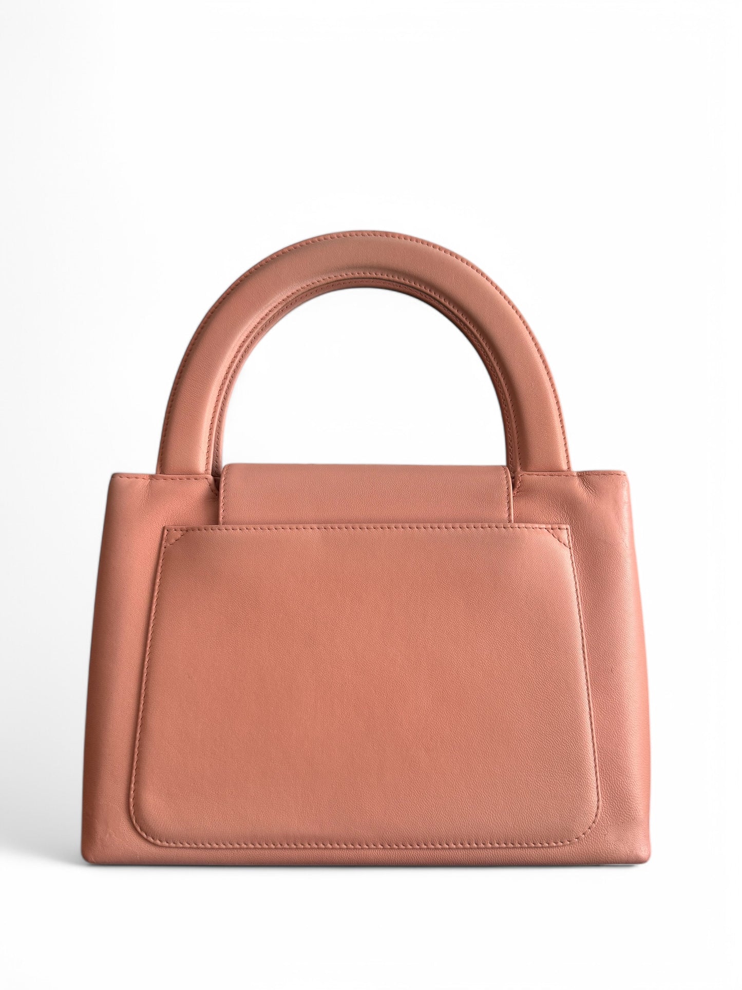 RARE 90s Chanel Pink Leather Mini Kelly Bag with 24k GHW