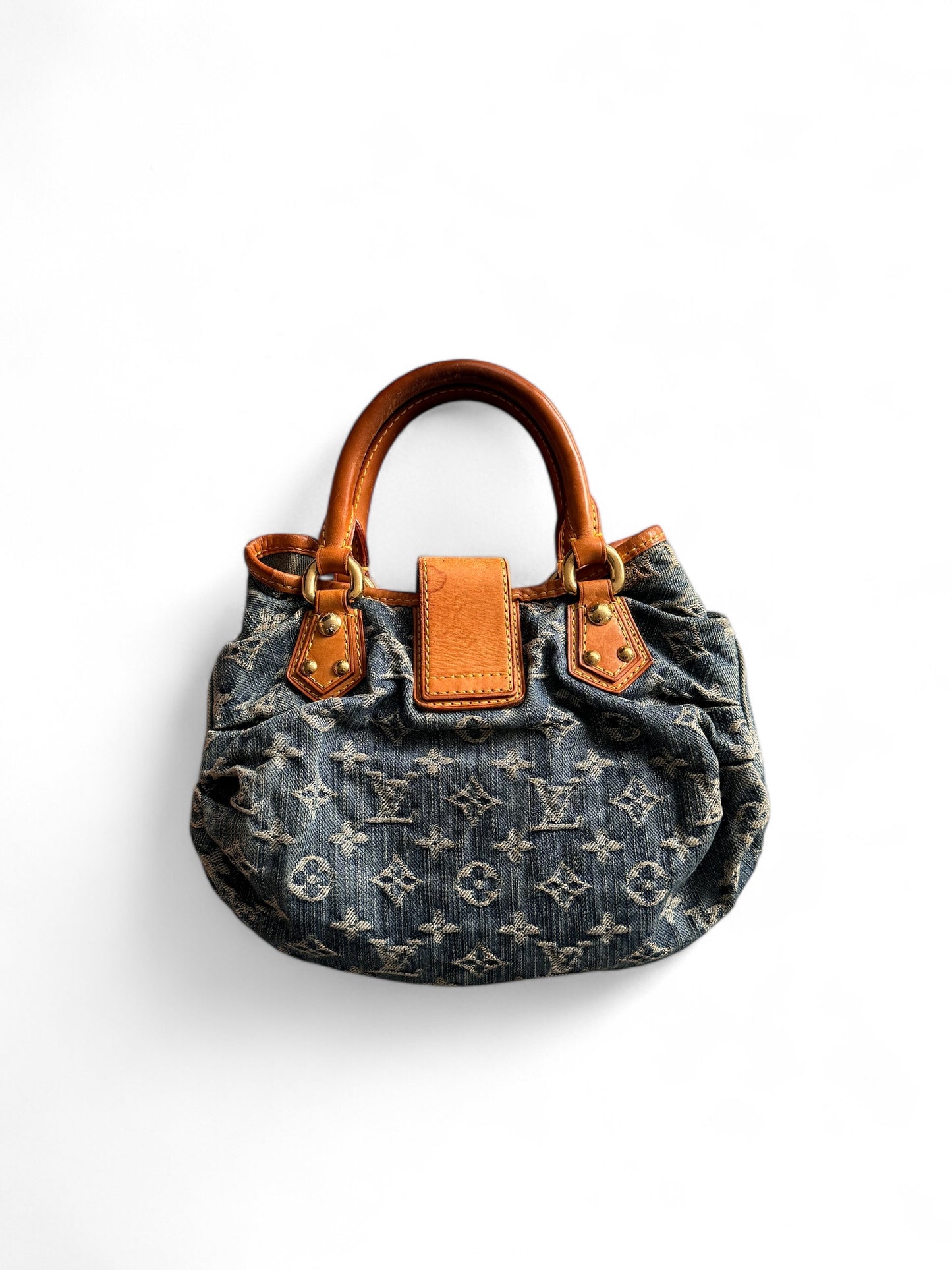 2000s Louis Vuitton Denim Pleaty Handbag