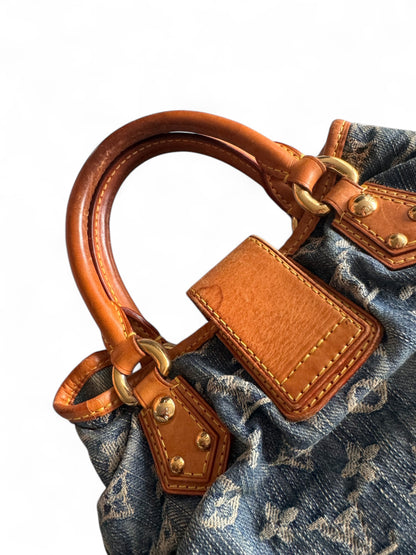 2000s Louis Vuitton Denim Pleaty Handbag