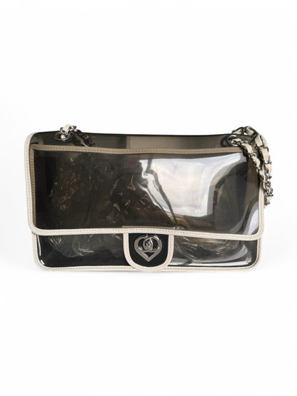 2000s SUPER RARE Chanel Heart CC Vinyl Flap Bag