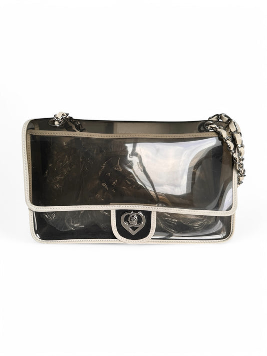 2000s SUPER RARE Chanel Heart CC Vinyl Flap Bag
