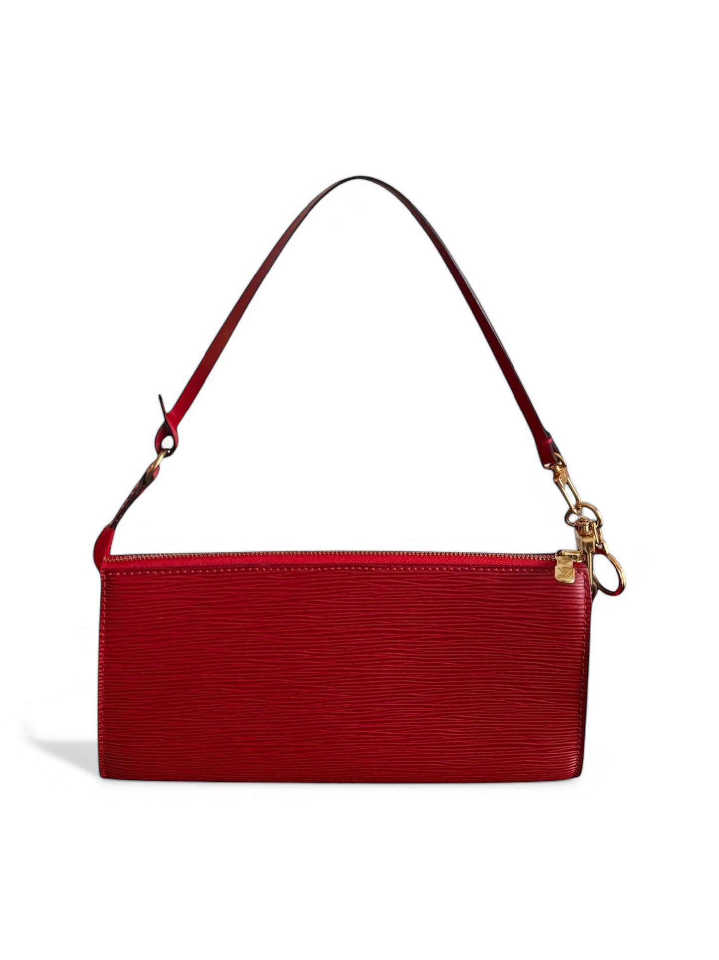 2000s Louis Vuitton Red Epi Leather Pochette