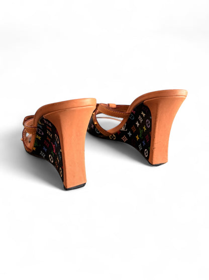 2000s Louis Vuitton x Murakami Black Wedge