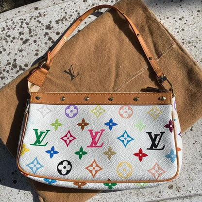 2000s Louis Vuitton x Murakami White Pochette