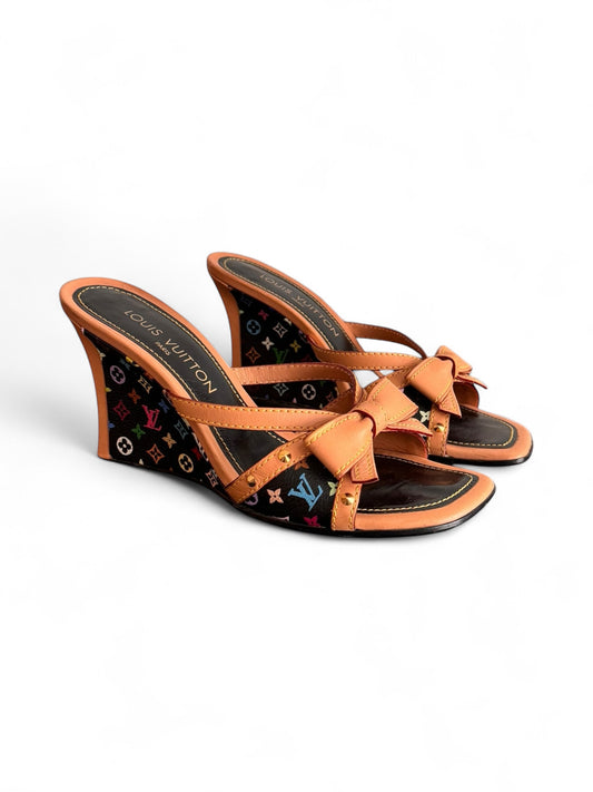 2000s Louis Vuitton x Murakami Black Wedge
