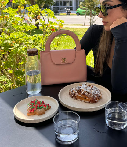 RARE 90s Chanel Pink Leather Mini Kelly Bag with 24k GHW