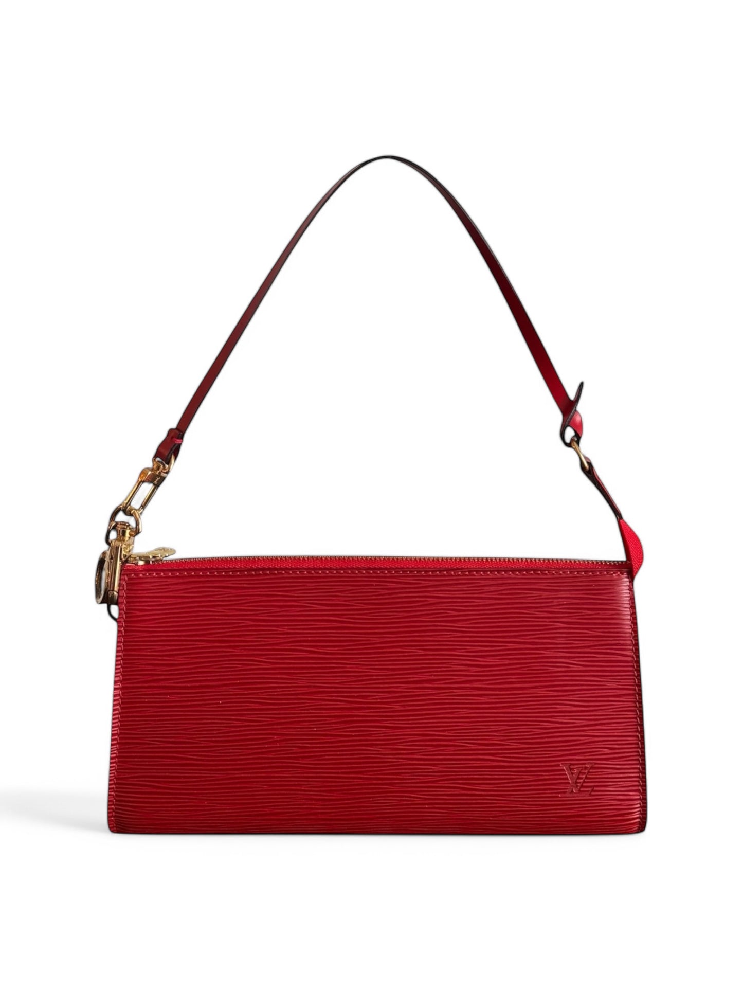 2000s Louis Vuitton Red Epi Leather Pochette