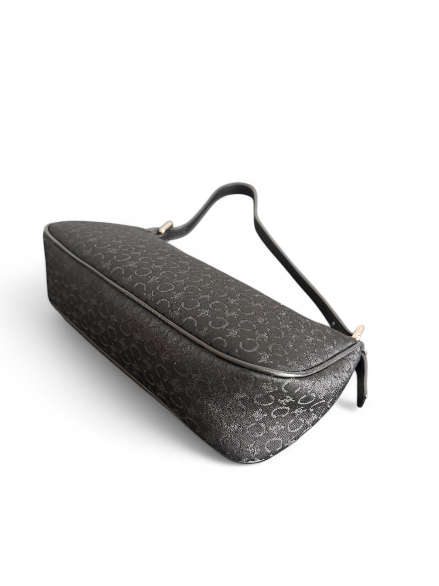 2000s Black Canvas Monogram Celine Bag