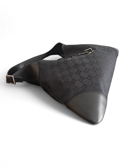 2000s Gucci Black GG Monogram Jackie Bag