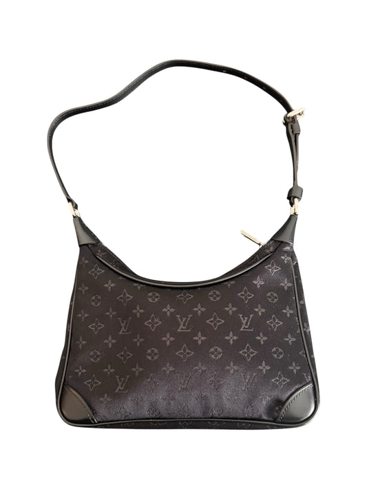 Vintage Louis Vuitton Mini Black Silk Boulogne Bag